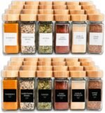 SAVVY & SORTED Glass Spice Jars with Label, 24PK Bamboo Jar Spices Set 4oz, 374 Spice Labels, Pepper Grinder, Empty Herb Seasoning Containers, Funnel and Shaker Lids - Image 5