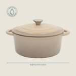 Gibson Home Addlestone 5 Qt Enameled Cast Iron Dutch Oven Pot with Lid – Round, Oven Safe to 500°F, Ideal for Bread Baking & Stews - Gradient Taupe - Image 3