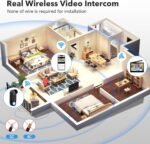 Wireless Smart Video Doorbell Intercom System, WiFi 1080P Video Doorbell Camera with Monitor, Video Door Phone with 7''Touch Screen, Motion Detection, No Subscription, APP Control - Image 4