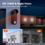Wireless Smart Video Doorbell Intercom System, WiFi 1080P Video Doorbell Camera with Monitor, Video Door Phone with 7''Touch Screen, Motion Detection, No Subscription, APP Control - Image 5