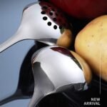 2PCS Slotted Spoon and Soup Ladle Set, Stainless Steel Soup Ladle Colander Set 7.8 Inches Cooking Skimmer Cookware Utensil for Home, Cooking Or Hotpot - Image 4