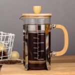 Sivaphe 34 oz French Press Coffee/Tea Maker with Bamboo Lid and Hand Stainless Steel High Borosilicate Glass 1000ml Coffee Brewer Set - Image 3