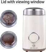 DR MILLS DM-7441W Coffee Grinder Electric, Coffee Bean and Dried Spice Grinder, One Touch Operation, Blade and Cup Made with SUS304 Stainless Steel (White) - Image 5