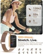 Fitness Tracker Watch for Men Women, Activity Tracker for iPhone and Android with Step Counter, Calorie, Sleep Monitor, 110+ Sports Modes, IP68 Waterproof Smartwatch (Minimalist, Gold, 1.57) - Image 4