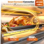 Nuwave Bravo Pro Convection Air Fryer Toaster Oven Combo, 2025 New and Improved, 10-in-1, 50°-450°F Temp Controls, Quick & Even Crisp Technology, 21Qt Capacity, Cozy Blue, PFAS Free - Image 4