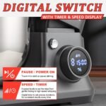 CUSIMAX Stand Mixer, Dough Mixer with Digital Switch Control Timer 15mins & 8-Speed, 5-Quart 650W kitchen Electric Mixer, Tilt-Head with handle, Dough Hook, Wire Whip & Beater, Grey - Image 3