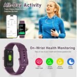 Fitness Tracker with Step Counter/Calories/Stopwatch, Activity Tracker, Health Tracker with Heart Rate Monitor, Sleep Tracker,1.47 Touch Color Screen, Pedometer Watch for Women Men - Image 4