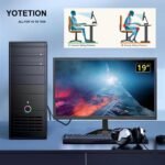 19 inch (1440 x 900) Monitor, 75Hz Refresh Rate, HDMI x1 Small Thin Monitor for laptops, Computers and desktops,LED Display, VGA/HDMI Connection.VESA:75 * 75MM - Image 3