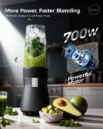 iCucina Smoothie Blender, Personal Blender for Shakes and Smoothies, 700W Pulse Technology Single Serve Blenders with 2 x 28oz Protable Cups for Ice Crush, Frozen Fruit Drinks - Image 3