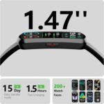 Health Fitness Tracker, Smart Watch with 24/7 Heart Rate and Blood Pressure Monitor, Activity Tracker with Blood Oxygen, 120 Sport Mode Waterproof Sleep Tracker for Women Men (Black) - Image 3