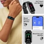 Health Fitness Tracker, Smart Watch with 24/7 Heart Rate and Blood Pressure Monitor, Activity Tracker with Blood Oxygen, 120 Sport Mode Waterproof Sleep Tracker for Women Men (Black) - Image 4