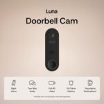 Luna Doorbell Camera Wireless, AI Human/Package Detection, Instant Alerts, Night Vision, 2-Way Audio, Battery/Wired Powered, Cloud Storage, 2.4GHz Wi-Fi Smart Video Doorbell with Chime - Image 3