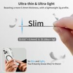 Universal Metal Rings Compatible with Magsafe Sticker,Magnetic Ring for Phone Cases & Wireless Charging, 6 Pack (2 Black,2 White & 2 Silver) - Image 4