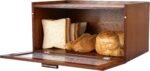 Vintage Bread Box for Kitchen Countertop - Retro Brown Bread Storage Box Breadbox - Image 3