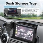 FIILINES Phone Holder for Mazda MX-5 Miata 2016-2023/CX-3 2016-2021/Mazda 3 2014-2016 (Fit 7" Screen), Phone Mount with Dash Organizer for CX3 Accessories, 360 Degree Rotation Dash Mount - Image 3