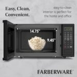 Farberware 1.1 Cu. Ft. Countertop Microwave Oven – 1000 Watts Power, Auto Cook Settings, Defrost, Easy Clean and Child Safety Lock - Black - Image 5