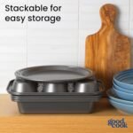GoodCook Everyday Nonstick Toaster Oven 6pc Set, Gray - Image 4