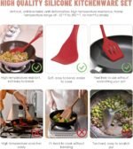 Kitchen Utensils Set-12 Pieces Silicone Cooking Utensils Set (Dishwasher Safe) 392°F Heat Resistant Spatula Set, Nonstick Cookware - Image 4