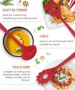 Kitchen Utensils Set-12 Pieces Silicone Cooking Utensils Set (Dishwasher Safe) 392°F Heat Resistant Spatula Set, Nonstick Cookware - Image 5