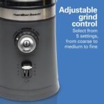 Hamilton Beach Electric Coffee Grinder for Beans, Spices and More, with Multiple Grind Settings for up to 14 Cups, Removable Stainless Steel Chamber, Grey (80396C), 10 oz - Image 4