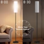 Smart LED Floor Lamp with APP Control & RGB Colors - Dimmable Standing Lamp for Living Room, Bedroom, Gaming - Remote, Timer, 9W Bulb Included, 67" Modern Tall Lamp (White) - Image 7