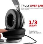 AC01 Headphones Wired Over Ear, Corded Stereo Headsets with Microphone Volume Control for Adults Teens Kids 3.5mm for Cellphones, Tablets, Laptop, Chromebook (Black Grey) - Image 3