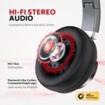 AC01 Headphones Wired Over Ear, Corded Stereo Headsets with Microphone Volume Control for Adults Teens Kids 3.5mm for Cellphones, Tablets, Laptop, Chromebook (Black Grey) - Image 4