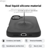 elago Compatible with iPhone 16 Case, Premium Liquid Silicone Case, Full Body Protective Cover, Shockproof, Slim Phone Case, Anti-Scratch Soft Microfiber Lining, 6.1 inch (Black) - Image 4