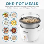 AROMA® Rice Cooker, 8-Cup (Uncooked) / 16-Cup (Cooked), Pot-Style Rice Cooker and Soup Warmer with One-Touch Control, 4 Qt, White, ARC-368NG - Image 3