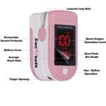 Zacurate Pro Series 500DL Fingertip Pulse Oximeter Blood Oxygen Saturation Monitor with Silicone Cover, Batteries and Lanyard (Blushing Pink) - Image 3