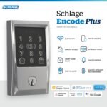 Schlage BE499WB CEN 625 Encode Plus WiFi Deadbolt Smart Lock, Keyless Entry Touchscreen Door Lock with Century Trim, Bright Chrome - Image 3