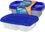 Ziploc Food Storage Meal Prep Containers Reusable for Kitchen Organization, Smart Snap Technology, Dishwasher Safe, Divided Rectangle, 2 Count - Image 3