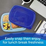 Ziploc Food Storage Meal Prep Containers Reusable for Kitchen Organization, Smart Snap Technology, Dishwasher Safe, Divided Rectangle, 2 Count - Image 4