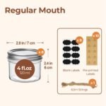 ComSaf Mini Mason Jars 4oz - 8 Pack, Regular Mouth Mason Jar with Lids and Seal Bands, Small Glass Canning Jar for Spice, Jam, Honey, Jelly, Dessert, Shower Wedding Favors, DIY Candles Decor - Image 3