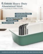 Ceramic Nonstick Baking Pans Set, Non Toxic 33 PCS Stackable Bakeware Sets, 550°F Oven Safe Baking Sheet & Pans, Warp-Free, Dishwasher Safe, PTFE/PFOA/PFOS-Free (Green) - Image 4