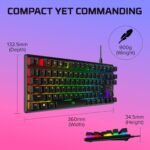 HyperX Alloy Origins Core - Tenkeyless Mechanical Gaming Keyboard, Software Controlled Light & Macro Customization, Compact Form Factor, RGB LED Backlit, Tactile HyperX Aqua Switch,Black - Image 7