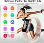 Fitness Tracker with 24/7 Heart Rate, Blood Oxygen Blood Pressure Sleep Monitor, Activity Trackers 5 ATM Waterproof,Step Calorie Counter Pedometer Health Smart Watch for Women Men - Image 3