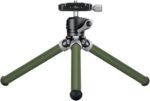 Leofoto MT-02C+LH-22 Carbon Fiber Mini Travel Tabletop Tripod, 2 Leg Section, 1/4" Tripod Mounting Stud Ball Head Kit (Olive) - Image 7
