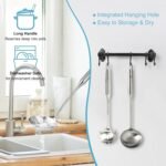 Stainless Steel Soup Ladle and Spaghetti Spoon Set - Large Ladle Spoon, Pasta Strainer, Durable Kitchen Cooking Utensils for Stirring, Serving Pasta, Soup & Sauce，Christmas Gifts - Image 4