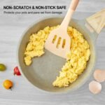 Kitchen Utensils Set - 34 PCS Non-Stick Silicone Cooking Utensils Set Spatula Set with Holder, Wooden Handle Spoon,Brush,Whisk Kitchen Gadgets Tools Set for Nonstick Cookware (Khaki-34P) - Image 4