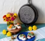 Lodge 10.25 Inch Pre-Seasoned Cast Iron Stamped Skillet - Signature Teardrop Handle - Use in the Oven, on the Stove, on the Grill, or Over a Campfire - Sugar Skull - Image 4