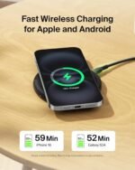 Belkin Wireless Charging Pad 15W - Qi Charger, Charging Station for Apple iPhone 17, iPhone 16/15/14 Series, AirPods, Samsung Galaxy S25, Galaxy S24, Pixel - 5ft Cable Included - Black, 2-Pack - Image 4
