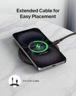 Belkin Wireless Charging Pad 15W - Qi Charger, Charging Station for Apple iPhone 17, iPhone 16/15/14 Series, AirPods, Samsung Galaxy S25, Galaxy S24, Pixel - 5ft Cable Included - Black, 2-Pack - Image 5