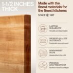 John Boos R-Board Series Rectangular Wooden Maple Cutting Board 20”x15” – 1.5” Thick, 12-lb Reversible Butcher Block with Edge-Grain & Finger Grips – Made in the USA - Image 4