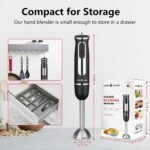 Liebe&Lecker Immersion Blender Handheld, 300W Hand Blender with 2 Mixing Speed and Stainless Steel Blades, Emulsion Blender Handheld for Kitchen, Shakes, Puree or Baby Food - Image 3