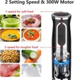 Liebe&Lecker Immersion Blender Handheld, 300W Hand Blender with 2 Mixing Speed and Stainless Steel Blades, Emulsion Blender Handheld for Kitchen, Shakes, Puree or Baby Food - Image 4