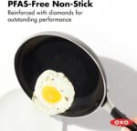OXO 8” Non-Stick Every Day Frying Pan, BPA-Free Comfort Grip Silicone Handle, Dishwasher & Oven Safe, PFAS-Free Ceramic Skillet, Black - Image 3