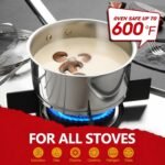 MICHELANGELO Saucepan Set 3 Sizes, Stainless Steel Sauce Pan with Lid, Tri-Ply Bottom Sauce Pot Set, Nonstick Saucepan, Induction Compatible, 1QT & 2QT &3QT - Image 4