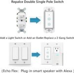 Nexete Smart Wi-Fi Double Light Switch, 2 in1 Single Pole Switch Compatible with Alexa Google Assistant & IFTTT,Remote Control, Timing Function No Hub Required (1-Pack Double) - Image 3