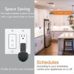 Nexete Smart Wi-Fi Double Light Switch, 2 in1 Single Pole Switch Compatible with Alexa Google Assistant & IFTTT,Remote Control, Timing Function No Hub Required (1-Pack Double) - Image 4